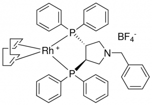 (+)-1-Benzyl-[(3R,4R)-bis(diphenylphosphino)]pyrrolidine(1,5-cyclooctadiene)rhodium(I) tetrafluoroborate 