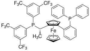 (S)-1-{(SP)-2-[2-(Diphenylphosphino)phenyl]ferrocenyl}ethylbis[3,5-bis-(trifluoromethyl)phenyl]phosphine 