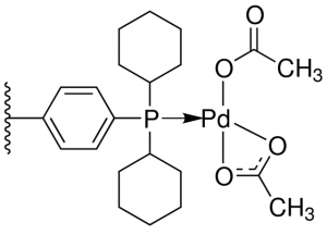 Di(acetato)dicyclohexylphenylphosphinepalladium(II), polymer-bound FibreCat 