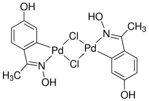 Di--chlorobis[5-hydroxy-2-[1-(hydroxyimino-N)ethyl]phenyl-C]palladium(II) dimer 