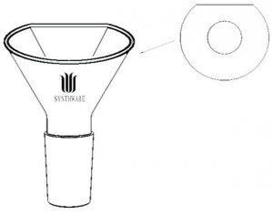 Synthware powder funnel with flattened side SYNF194100-1EA