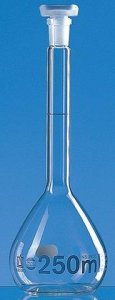 BRAND volumetric flask BLAUBRAND class A DE-M marking BR37268-2EA